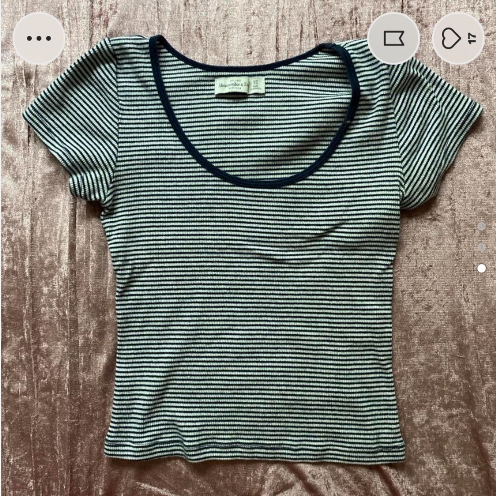Abercrombie & Fitch Striped Crop Top